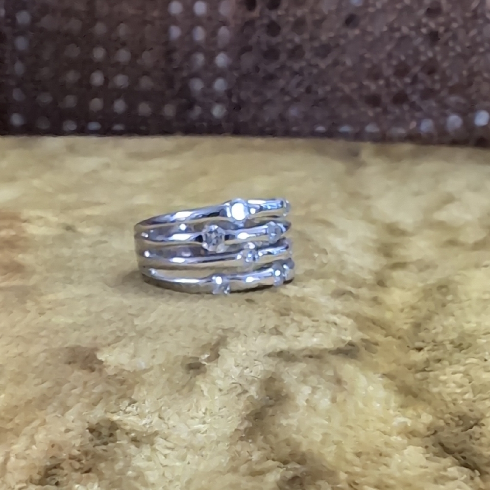 Crystal Faux Stacking Ring